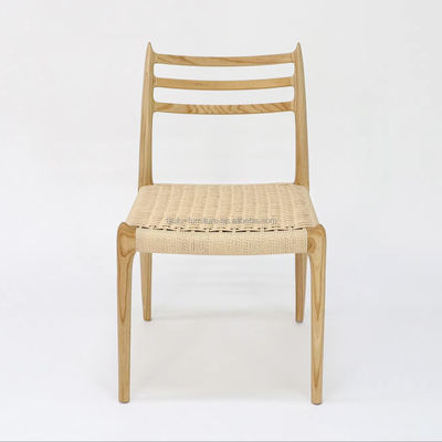 Chaise à cordes en bois massif pour salle à manger et meubles de salon