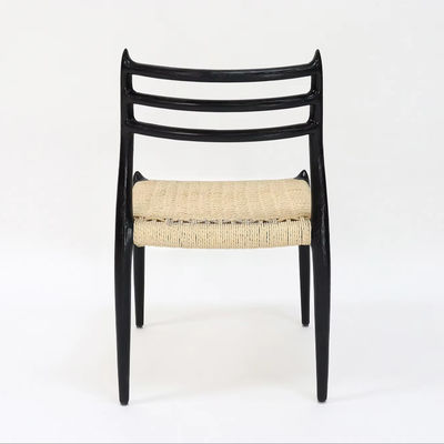 Chaise à cordes en bois massif pour salle à manger et meubles de salon