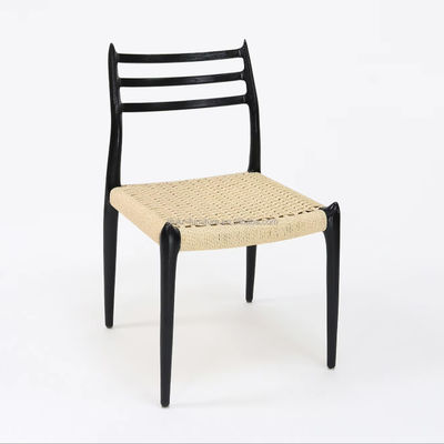 Chaise à cordes en bois massif pour salle à manger et meubles de salon
