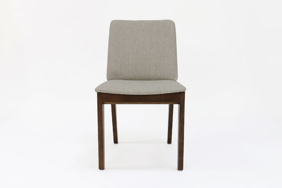 Chaise de salle à manger en bois massif avec tapisserie personnalisée