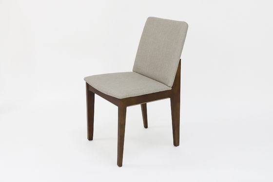 Chaise de salle à manger en bois massif avec tapisserie personnalisée