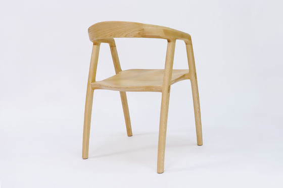 Restaurant Chaise à manger en bois massif avec finition nitrolacque en noyer/naturel/noir