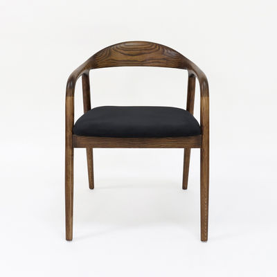 Meubles de restaurant modernes Chaise à manger en bois massif avec fonction pliable et revêtement en tissu W56*D55.5*H73.5CM