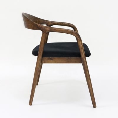 Chaise simple en bois Tissus Salon Restaurant Nordique Salle à manger en bois Café Thé Chaises de loisirs Chaise à manger en bois massif OEM/ODM