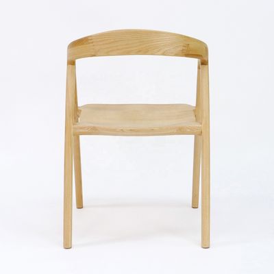 Restaurant de style nordique moderne Design de fauteuil en bois Chaises à manger en bois massif avec meubles et emballage du courrier