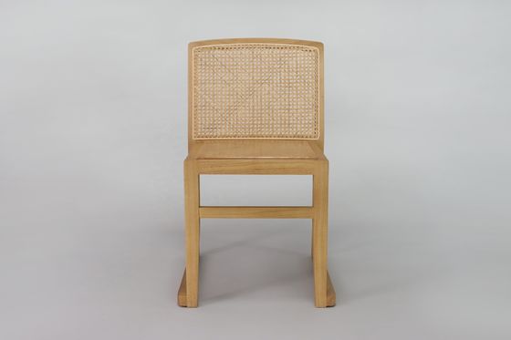 Chaise en wicker empilable avec dos en rotin et siège en bois massif pour mariage Meubles de salle à manger de café extérieur