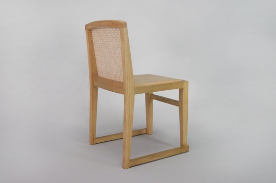 Chaise en wicker empilable avec dos en rotin et siège en bois massif pour mariage Meubles de salle à manger de café extérieur