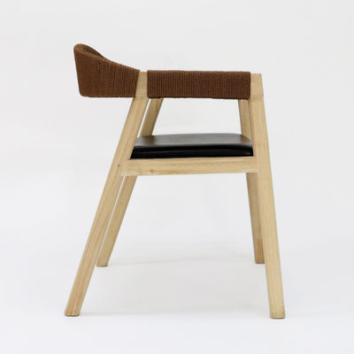 Facilities de loisirs Chaise à manger en bois massif pour restaurant Cordon tissé à la main Généralité Simplicité Meubles pour la maison