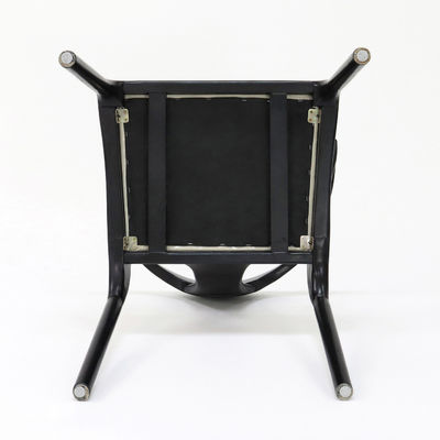 Meubles de restaurant Tissu chaise de salle à manger en bois rembourrée avec design vintage