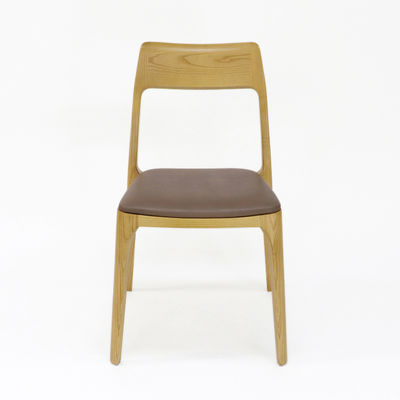 Facilities de loisirs Chaise à manger en bois vintage avec revêtement en tissu personnalisé et finition en nitrolacque