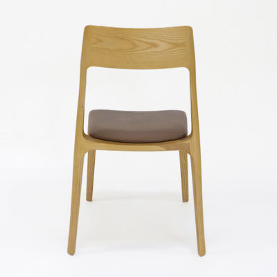 Facilities de loisirs Chaise à manger en bois vintage avec revêtement en tissu personnalisé et finition en nitrolacque