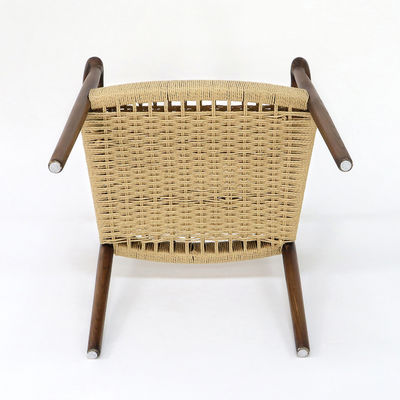Chaise de salle à manger en bois massif pour restaurant Cendre de cordon tissée à la main/cadre en bois de caoutchouc Simplicité Meubles pour la maison