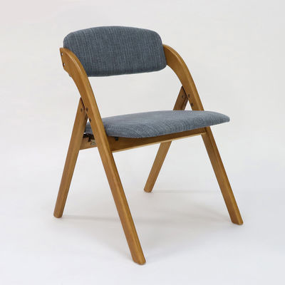 Chaise à manger en bois de style vintage personnalisée avec design pliable et couverture en tissu