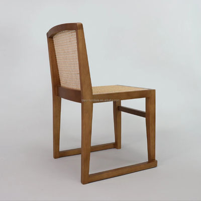 Chaises de salle à manger en bois massif U Soutiens-dos en rotin empilable Meubles pour hôtel Restaurant NO Meubles pliés Finition nitrolacquer