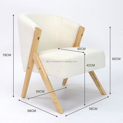 Chaise de canapé en bois massif naturel Design nordique pour le salon Meubles de couleur naturelle Style de loisirs