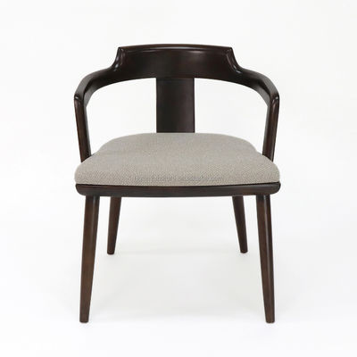 Chaise de salle à manger en bois de style classique Tapisserie en tissu sur mesure pour les meubles de restaurant