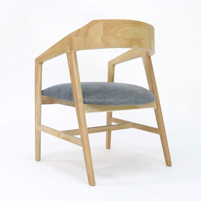 Chaise de salle à manger en bois moderne personnalisée pour le restaurant Hôtel Couverture en tissu Noix/Naturel/Noir