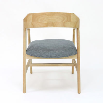 Chaise de salle à manger en bois moderne personnalisée pour le restaurant Hôtel Couverture en tissu Noix/Naturel/Noir