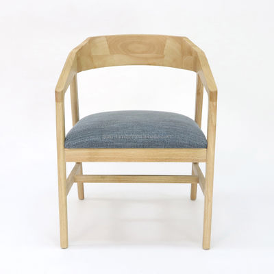 Chaise de salle à manger en bois moderne personnalisée pour le restaurant Hôtel Couverture en tissu Noix/Naturel/Noir