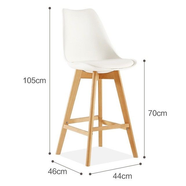 Meubles de bar de café Chaise haute Tabouret de bar en bois massif avec fonction en cuir Style japonais