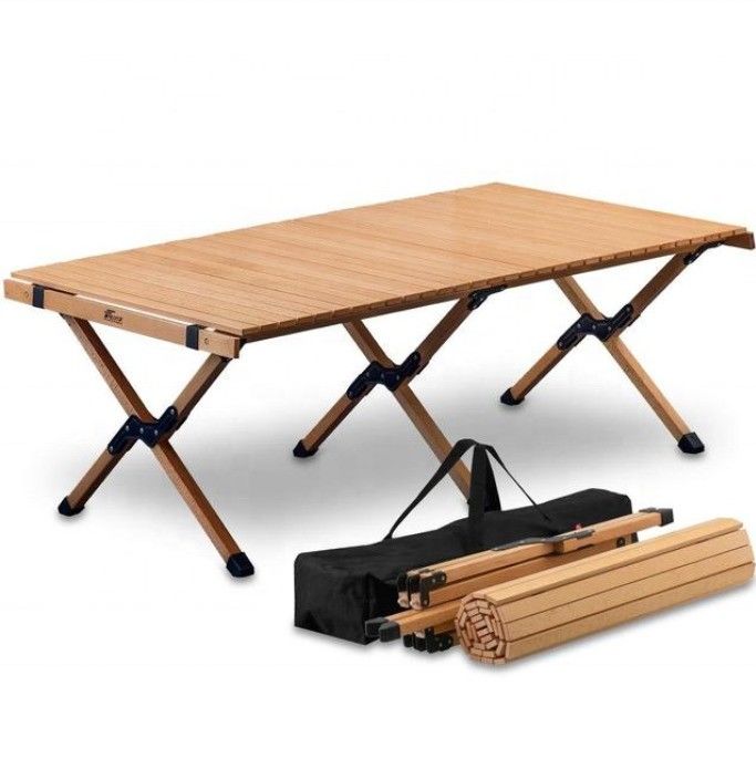 Table à manger de pique-nique en bois massif pour un montage et un nettoyage faciles