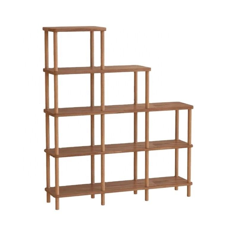 Salle de séjour étagère en bois massif bois de hêtre étagère en bois minimaliste en bois avec étagères pliables