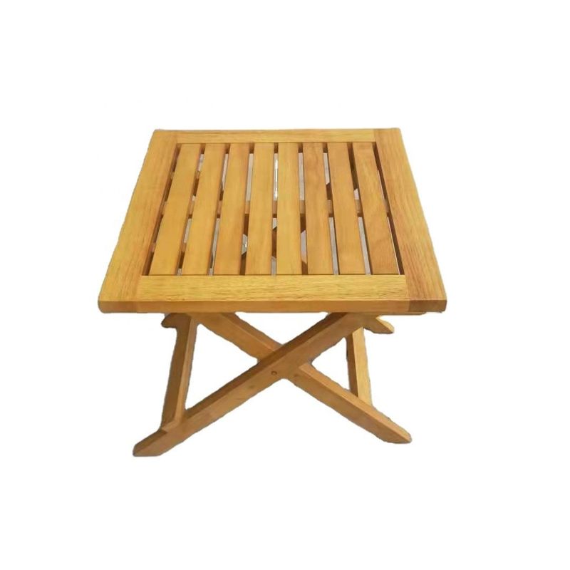 Design moderne Petit jardin pliable en caoutchouc Table en bois pour le patio Drinques de café en plein air Emballage du courrier Style moderne