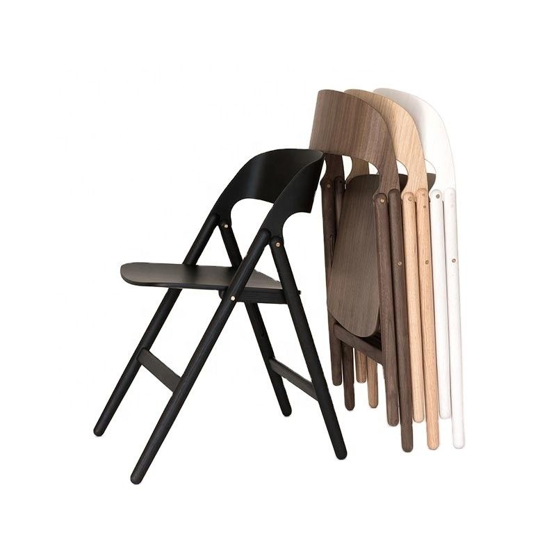 Chaise de banquet extérieure en bois massif chaise pliante moderne pour le salon/salle à manger dans le restaurant/salle de mariage