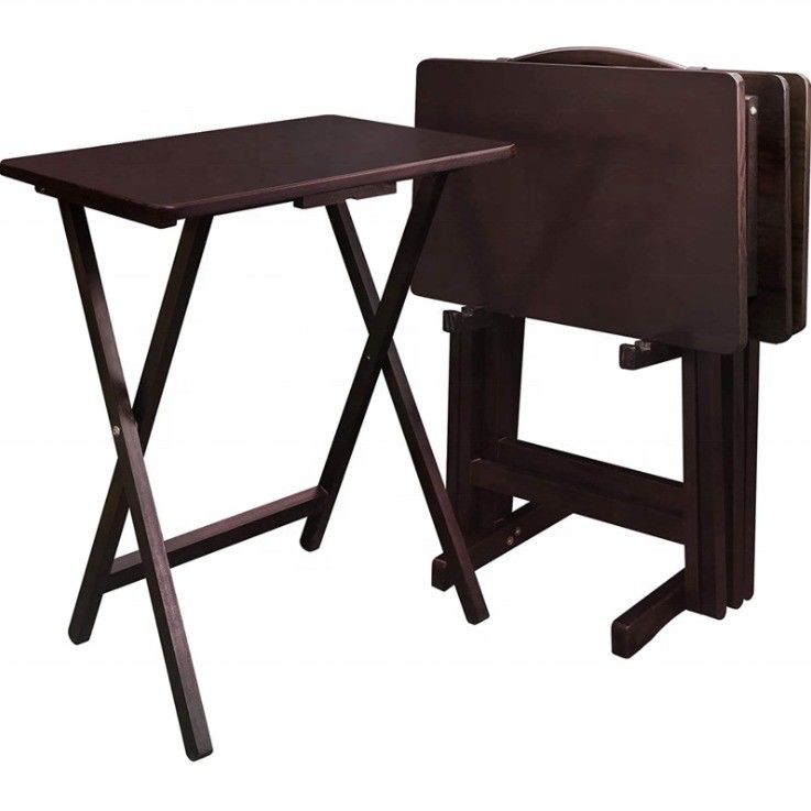 Table à manger pliante en bois massif pour l'étude et la portabilité en extérieur