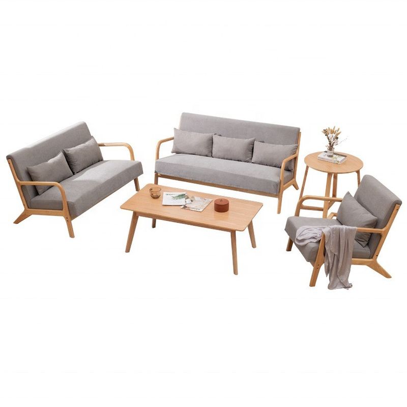 Meubles de salle de séjour Derniers meubles sur mesure Sofa sectionnel avec une jambe en bois Un ensemble de canapé de salon