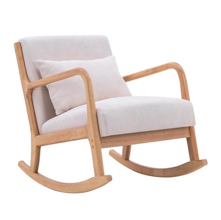 Chaise de salon fournisseur direct de style nordique européen en bois massif chaise basculante en bois avec spécifique inclus