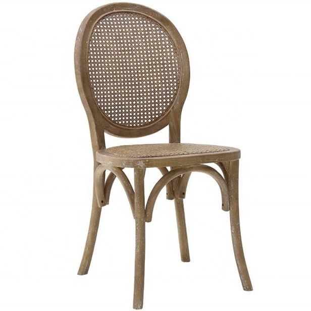 Réception de mariage antique Banquet Chaises d'événement françaises Chaise en rotin vintage pour salle à manger