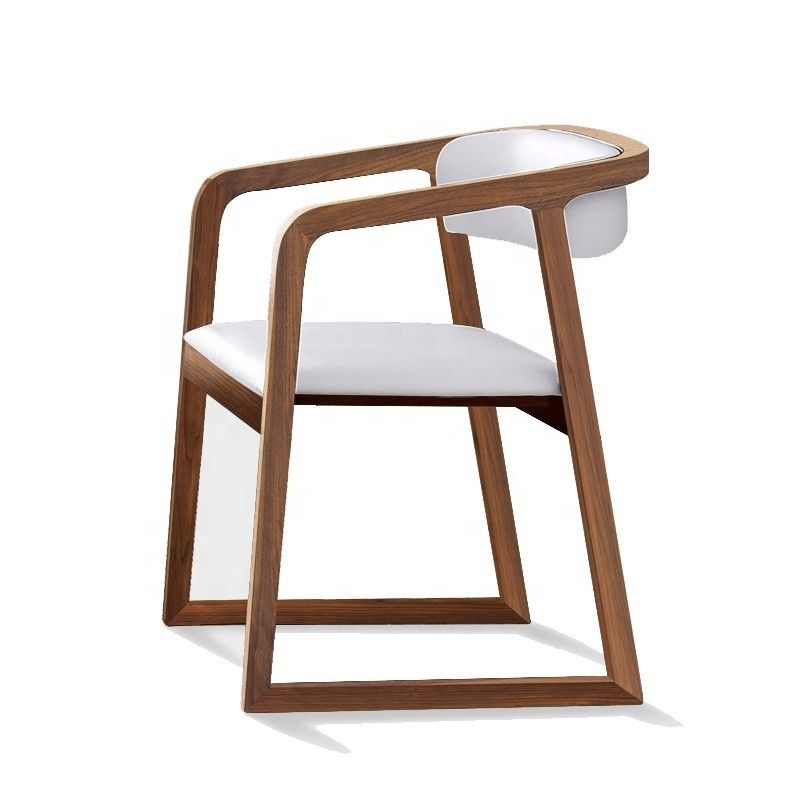 Fin Luxe Tout en bois massif Chaise ronde pour ménage moderne Loisirs Salle de séjour Restaurant Dining in Home Meubles généraux