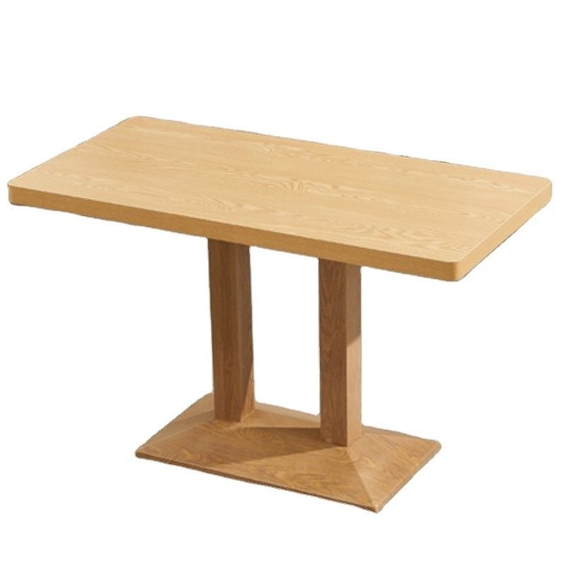 Table à manger en bois dans un design moderne pour les meubles de restaurant de couleur personnalisée