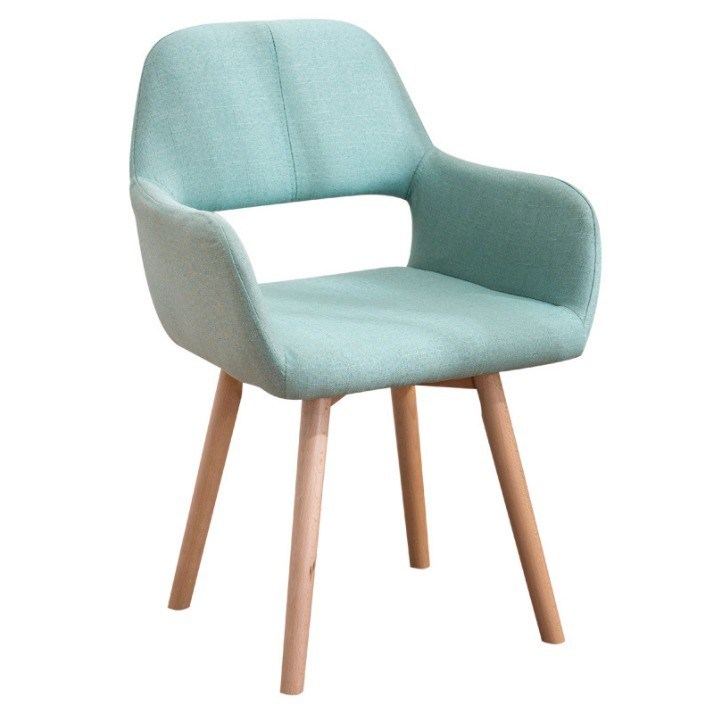 Pieds en bois massif Meubles de salle à manger Nordique Chaise de salle à manger tapissée colorée pour les besoins du client