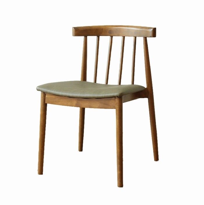 Généraux Meubles de maison de style design contemporain Chaise à manger en bois avec dossier de siège en cuir en tissu