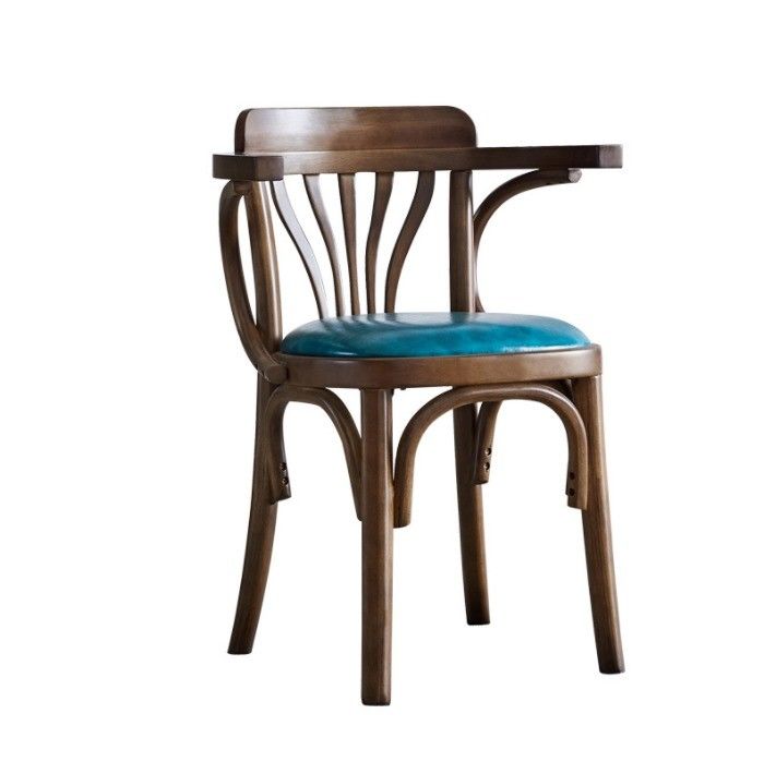 Style de design contemporain Chaise de restaurant en bois massif rembourrée pour la distribution de meubles à domicile