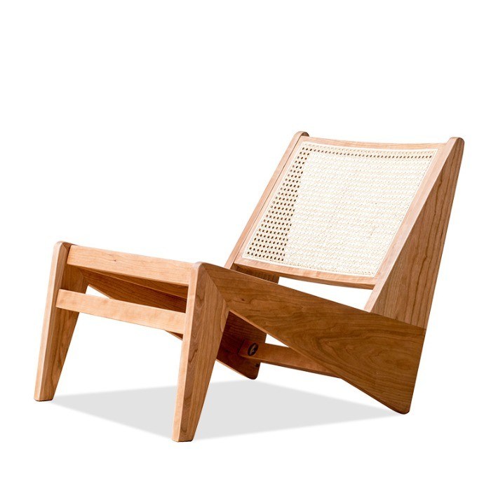 Design contemporain Meubles de maison Chaise en rotin tissé Chaise en bois massif pour espaces de loisirs Style contemporain