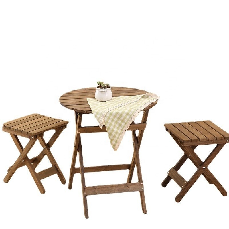 Emballage du courrier Y Ensembles de meubles de patio extérieur durables avec bois massif Ensemble de salle à manger moderne et chaises de jardin
