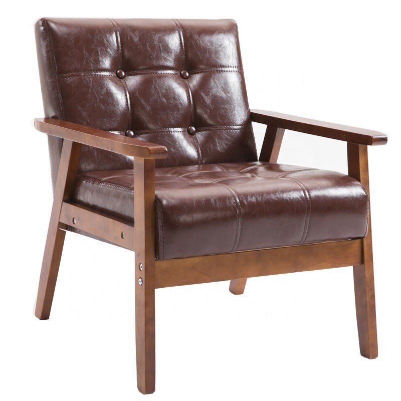 Chaise confortable en bois de design Pu siège fauteuil pour le dîner de l' hôtel dans le bâtiment de bureaux et café