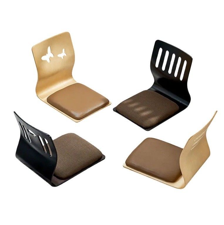 Chaise tatami en bois empilable confortable de style japonais Chaise de loisirs sans jambes accent tatami empilable en bois japonais