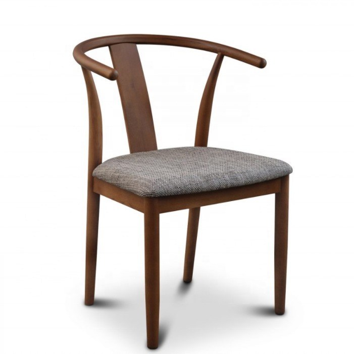 Vintage meubles de café en bois massif Dining Wishbone Chaise avec coussin et acajou Finition garantie de deux ans