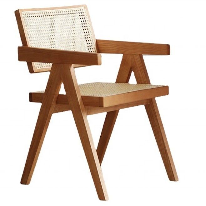 Chaise en coton de rotin en tissu rembourrée confortable pour la cuisine à domicile et au restaurant