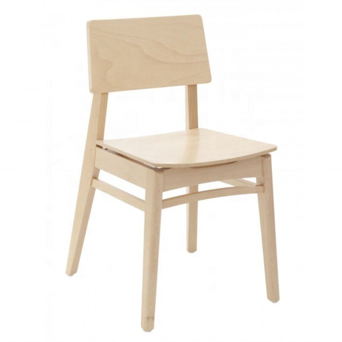 Accueil Meubles de style nordique Chaise à manger en bois massif pour petits appartements Design durable