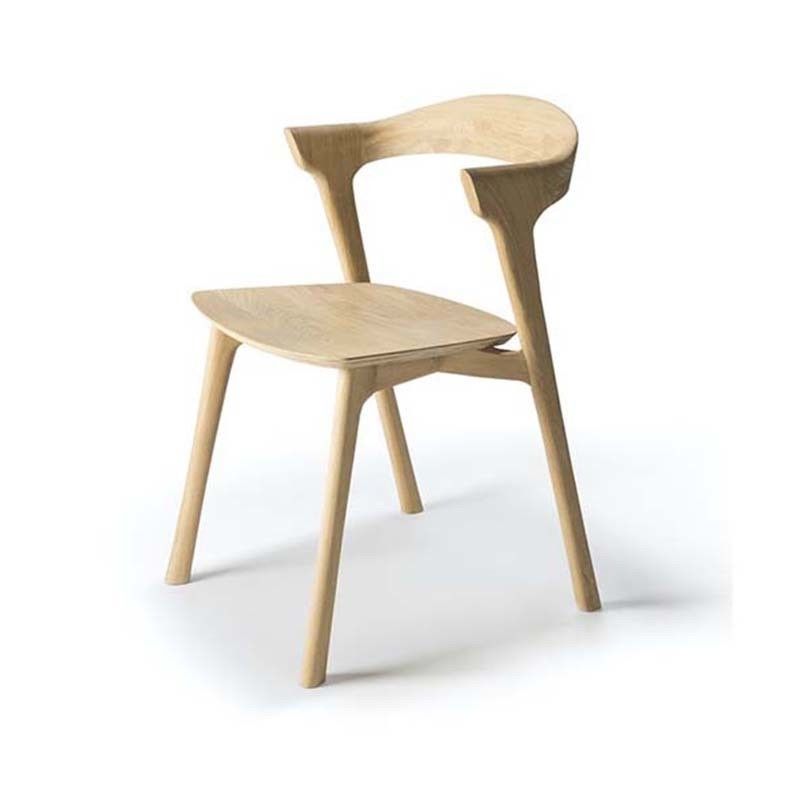 Élégante et confortable chaise de loisirs en bois de cendres moderne pour le café restaurant hôtel 53cm*50cm*76cm