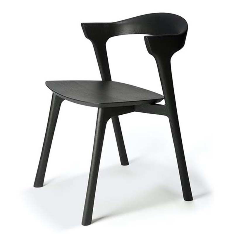 Chaise de loisirs en bois nordique confortable et élégante pour le café de l'hôtel Garden 53cm*50cm*76cm