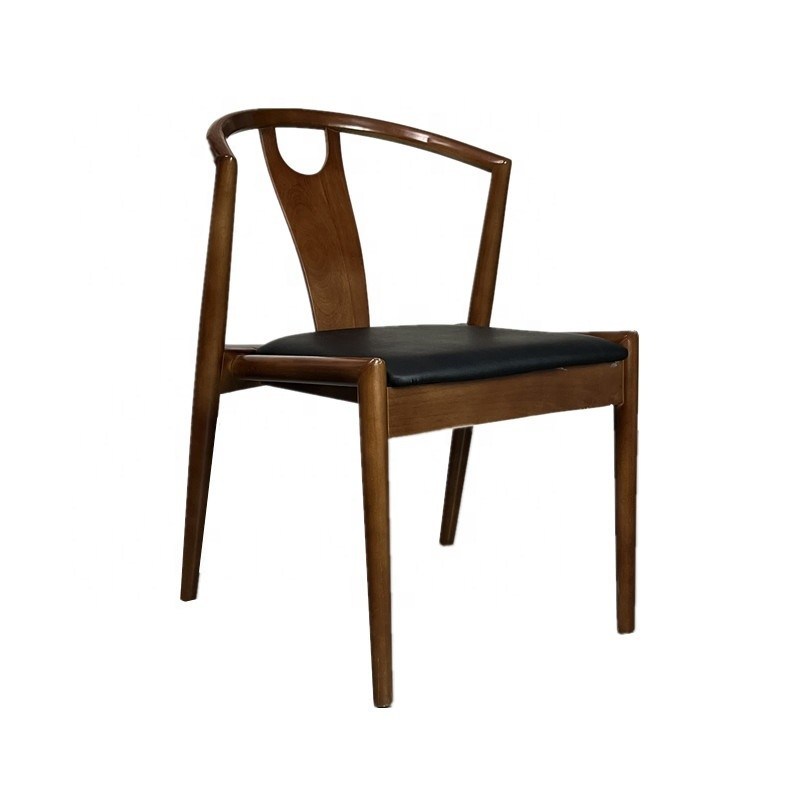 Chaise de salle à manger en bois japonais avec hauteur réglable et personnalisation