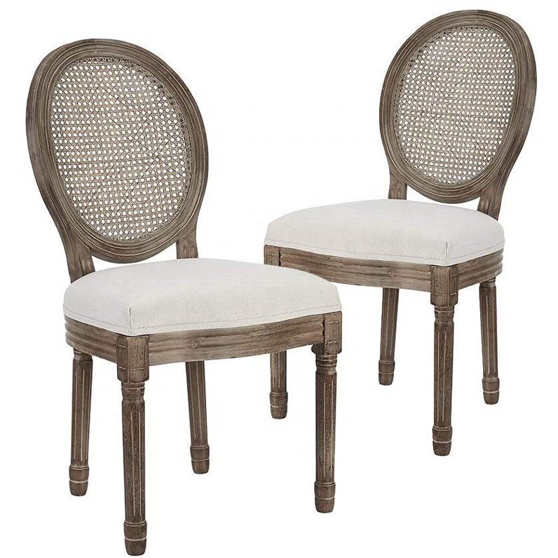 Chaise à bras en bois réglable en hauteur dans le style de design européen pour la cuisine française de luxe vintage