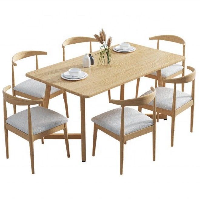 Chaise en bois massif personnalisée Table et chaises combinées pour des solutions pratiques et économiques d'ameublement intérieur