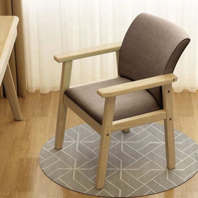 Chaise en bois massif durable pour la maison Général Meubles de maison Table à manger Chambre à coucher dossier Tabouret Chaise en tissu Chaise de bureau
